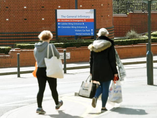 A total of8,891 people in Yorkshire have now tested positive for coronavirus. Pictured Leeds General Infirmary.