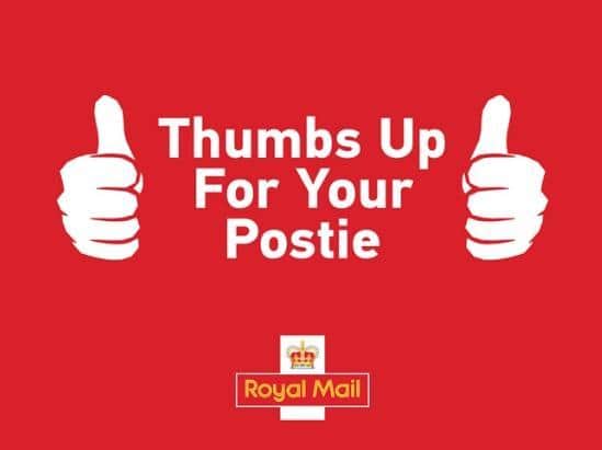 The initiative is a simple way for the public to say thanks and stay connected with their local postmen and women, while respecting the Governments social distancing rules.