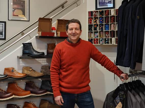 "Getting the grant could also be the difference between reopening their doors or closing for good" - Harrogate Business Improvement District (BID) chairman Robert Kennedy in his Porters shop.