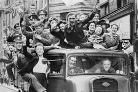 Celebrations from VE Day 75 years ago. Picture Imperial War Museum which has online content to mark the  anniversary.