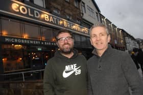 Cold Bath Brewing Co's Jim Mossman, right, pictured with fellow co-owner Mick Wren at the bar before it closed for lockdown.