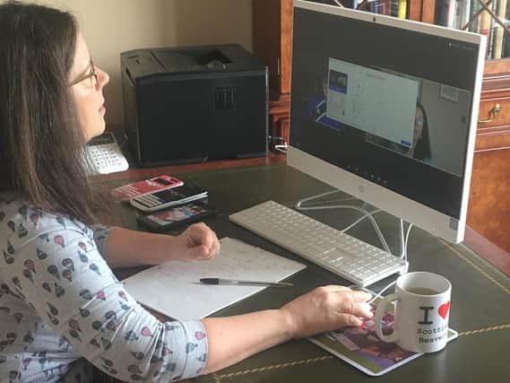 Still hard at work teaching online - Managing director and founder Sara Chatterton still at work on online - Ten per cent of all of Chatterton Tuition's online profits will go to Harrogate Hospital and Community Charity.