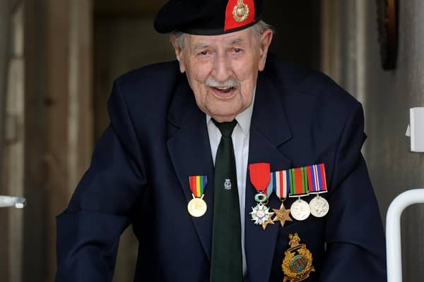 D-Day hero John Rushton, pictured at his Harrogate home earlier this week.