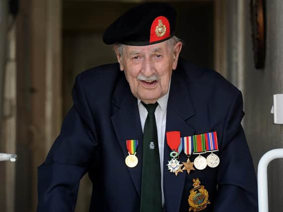 D-Day hero John Rushton, pictured at his Harrogate home earlier this week.