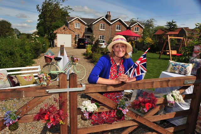 8th May 2020
VE Day Wetherby
Street party Main Street Bickerton, Wetherby
Pictured artist Julie McCready and her garden displays in Bickerton
Picture Gerard Binks