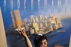 Part of the front cover of Breakfast in America, the sixth studio album by Supertramp which will feature in Harrogate's Vinyl Sessions.