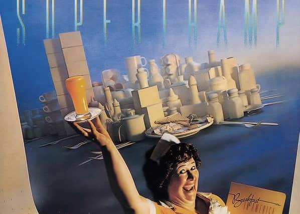 Part of the front cover of Breakfast in America, the sixth studio album by Supertramp which will feature in Harrogate's Vinyl Sessions.