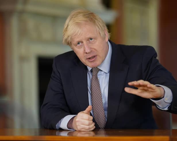 Boris Johnson addresses the nation earlier this month on the easing of lockdown restrictions. Photo: Getty