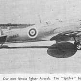 The only picture - The Harrogate Spitfire in the Harrogate Advertisers sister newspaper the Harrogate Herald on August 27, 1941.