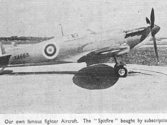 The only picture - The Harrogate Spitfire in the Harrogate Advertisers sister newspaper the Harrogate Herald on August 27, 1941.