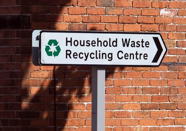 Household waste recycling centre.