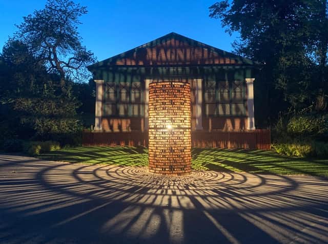 Steel and Light! The dazzling art display in Harrogates Valley Gardens.