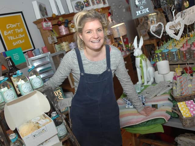 A pre-lockdown shop owner Sophie Hartley inside her boutique Sophie Likes on Beulah Street in Harrogate before she introduced strict social distancing and hygiene measures.