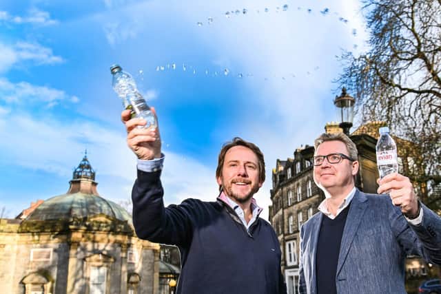 James Cain, CEO of Harrogate Water, and James Pearson, Managing Director of Danone Waters UK.
