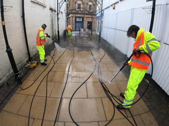 Harrogate BID organised a deep clean of the town centre in advance of Monday's shops reopening for the first time in  nearly three months.