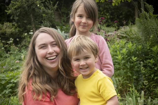 Jenny with children Matilda and Toby