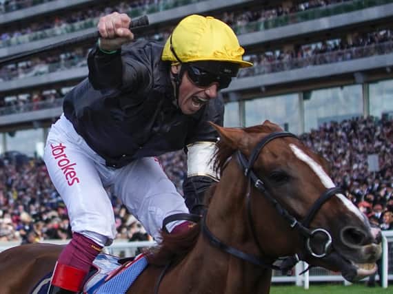 Stradivarius, ridden by Frankie Dettori, is Harrogate Advertiser racing correspondent Jeff Garlicks tip for the Gold Cup at Ascot. Picture: Getty Images