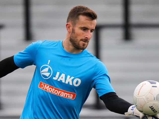Harrogate Town goalkeeper James Belshaw. Picture: Matt Kirkham