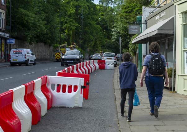 Barriers like these in Chappell Allerton are to be put in place in Wetherby. Picture Tony Johnson