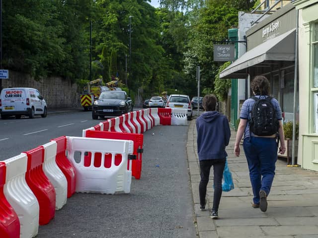 Barriers like these in Chappell Allerton are to be put in place in Wetherby. Picture Tony Johnson