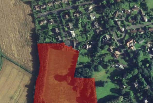 The plans to build 38 homes near Springfield Close were refused.