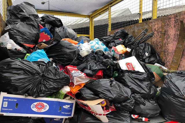 This was the amount of rubbish from just one collection earlier this week. Photo: Harrogate Borough Council.