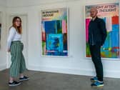 New exhibition launched - Richard McTague, owner of Harrogate independent art gallery RedHouse Original with assistant gallery manager Emily Merriott ready for reopening for the first time since lockdown. (Picture by Ernesto Rogata)