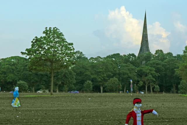Scarecrows have appeared across the Stray at West Park.