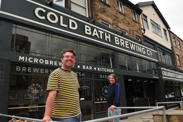 Pictured are Mick Wren and Roger Moxham of Cold Bath Brewery Company on King's Road which is preparing to reopen to the public.