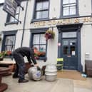 Samuel Smith's brewery delivers beer to the Coach and Horses pub in Tadcaster, Yorkshire, as pubs prepare for reopening to members of the public when the lifting of further lockdown restrictions in England comes into effect today (Saturday). Photo: PA