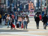 There has been four further coronavirus deaths in Yorkshire hospitals, new figures have confirmed. Pictured: Briggate in Leeds after the shops were allowed to reopen.