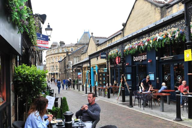 Bars were busy in Harrogate town centre for much of Saturday, but North Yorkshire Police have thanked revellers for their behaviour throughout the day.