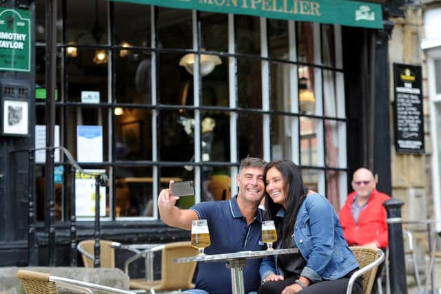 People have made a return to Harrogate's pubs, bars and cafes today as lockdown restrictions have been eased.