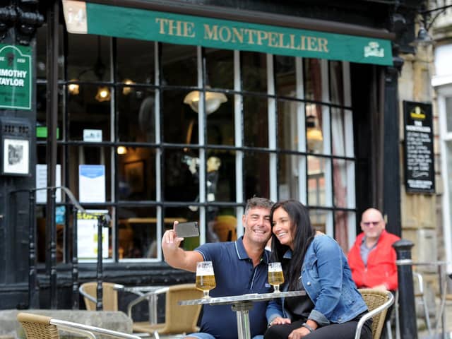 People have made a return to Harrogate's pubs, bars and cafes today as lockdown restrictions have been eased.