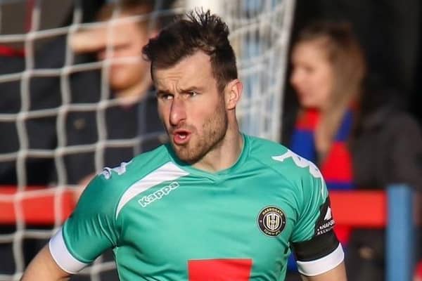 Harrogate Town goalkeeper James Belshaw. Pictures: Matt Kirkham