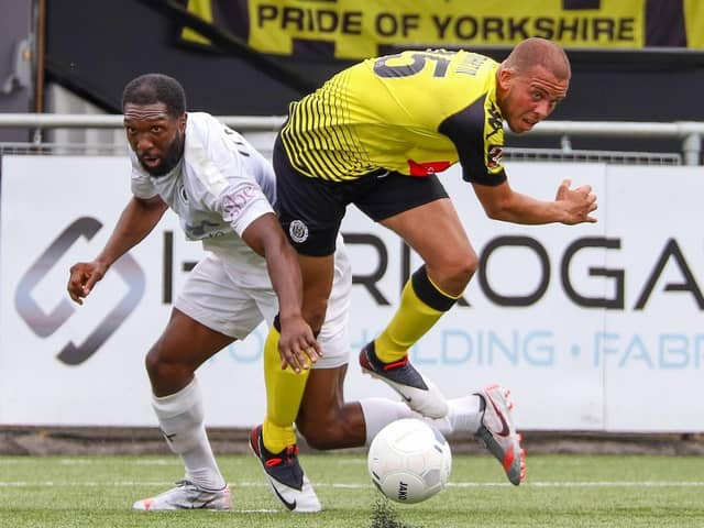 Aaron Martin made his Harrogate Town debut against Boreham Wood. Pictures: Matt Kirkham