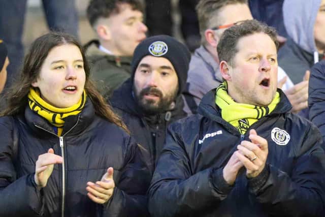 Molly and Dave Worton cheer Town on from the Terraces earlier in 2019/20.