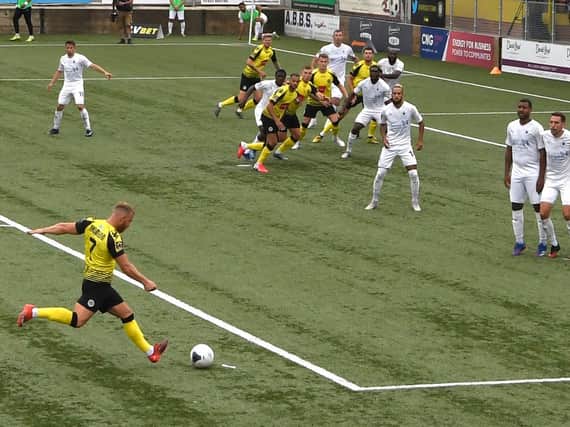 Harrogate Town sealed their place at Wembley by beating Boreham Wood 1-0 in last weekend's play-off semi-final at the CNG Stadium. Picture: Getty Images