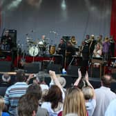 Flashback to a live outdoor concert at Ripley Castle before the lockdown, in this case Jools Holland and his orchestra.