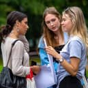 A Level Results at The Crossley Heath School, Halifax.Photo: Bruce Rollinson