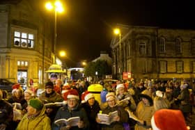 Flashback - Reincantation Choir preparing to lead the Harrogate at Christmas Lantern Parade from Wesley Church in 2019.