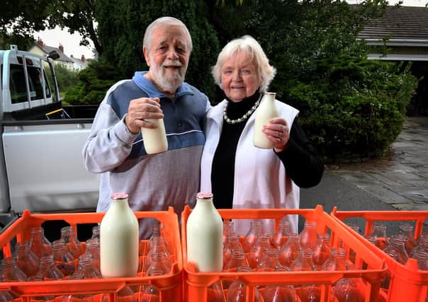 Maureen and Derek Clancy having been doing the Milk Round for 50 years pictured at there home at Sherburn in Elmet....25th August 2020..Picture by Simon Hulme