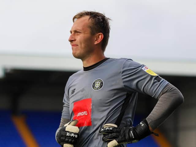 Harrogate Town goalkeeper Joe Cracknell. Pictures: Matt Kirkham