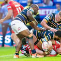 Leeds Rhinos in action against Salford Red Devils (SWPIX)