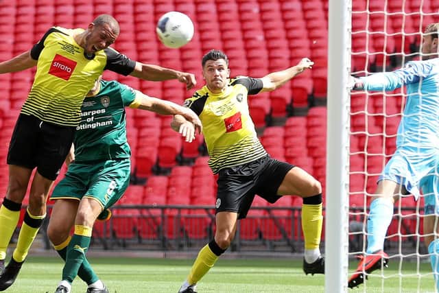 Harrogate Town beat Notts County at Wembley in last month's National League play-off final.
