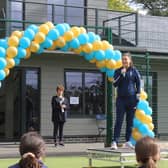 Sam Quek MBE opened the new sports paviilion at Queen Mary's school last Saturday.