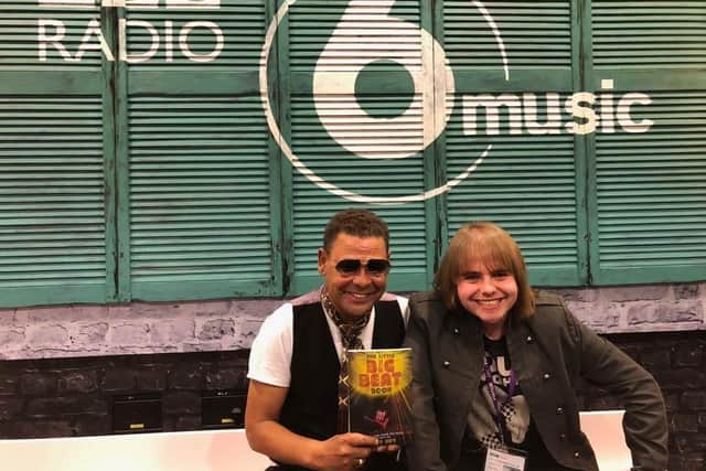 DJ Rory Hoy, right, with Craig Charles of  BBC Radio 6 Music's The Craig Charles Funk and Soul Show when he was launching his The Little Big Beat book in 2018.