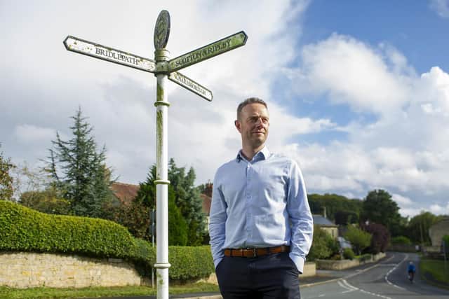 Oliver Smith pictured in Farnham, a village close to Knaresborough.
Oliver Smith, Sales & Customer Services Manager at TIG, a digital communications, design and print firm. The firm is thriving in Knaresborough but more could be done to improve its digital connections. Picture Tony Johnson