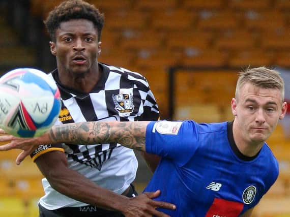 Will Smith impressed once again as Harrogate Town drew 0-0 at Port Vale. Pictures: Matt Kirkham