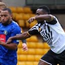 Brendan Kiernan in action for Harrogate Town during Saturday's League Two clash with Port Vale. Pictures: Matt Kirkham